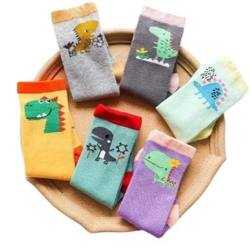 Lot de 5 Chaussettes Enfant Dinosaures - Confort, Douceur, Coton