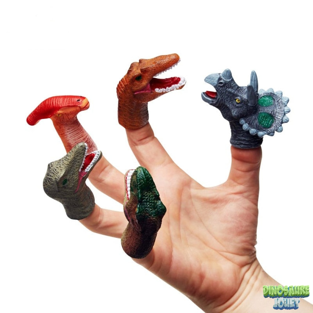 Mini ensemble de marionnettes à doigt de dinosaure de Dragon réaliste, jouet  de rôle pour enfants