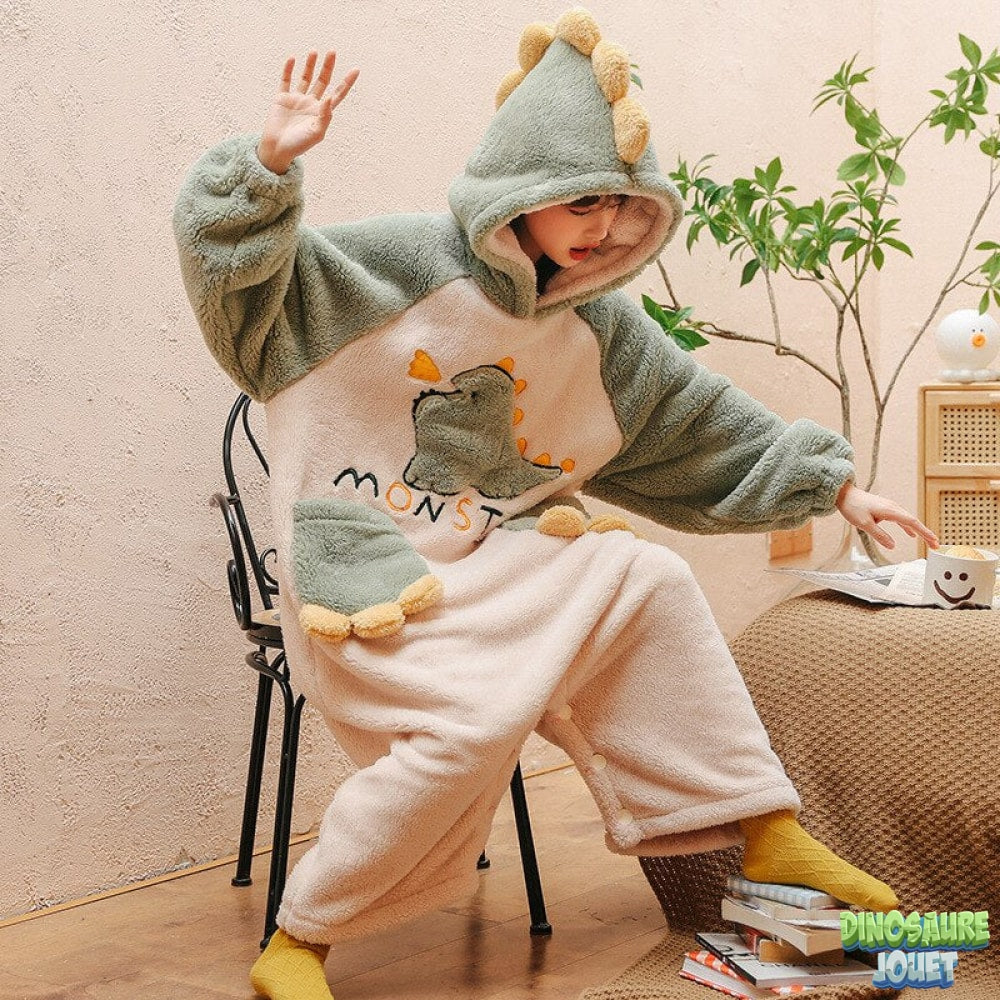 Pyjamas pilou pilou dinosaure femme