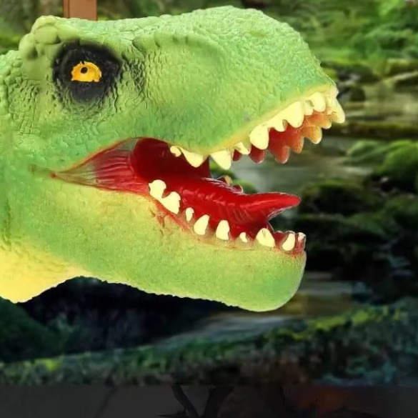 Marionnette t rex vert