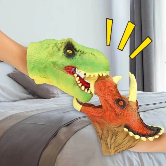 Marionnette t rex vert