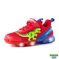 Basket dinosaure lumineuse rouge