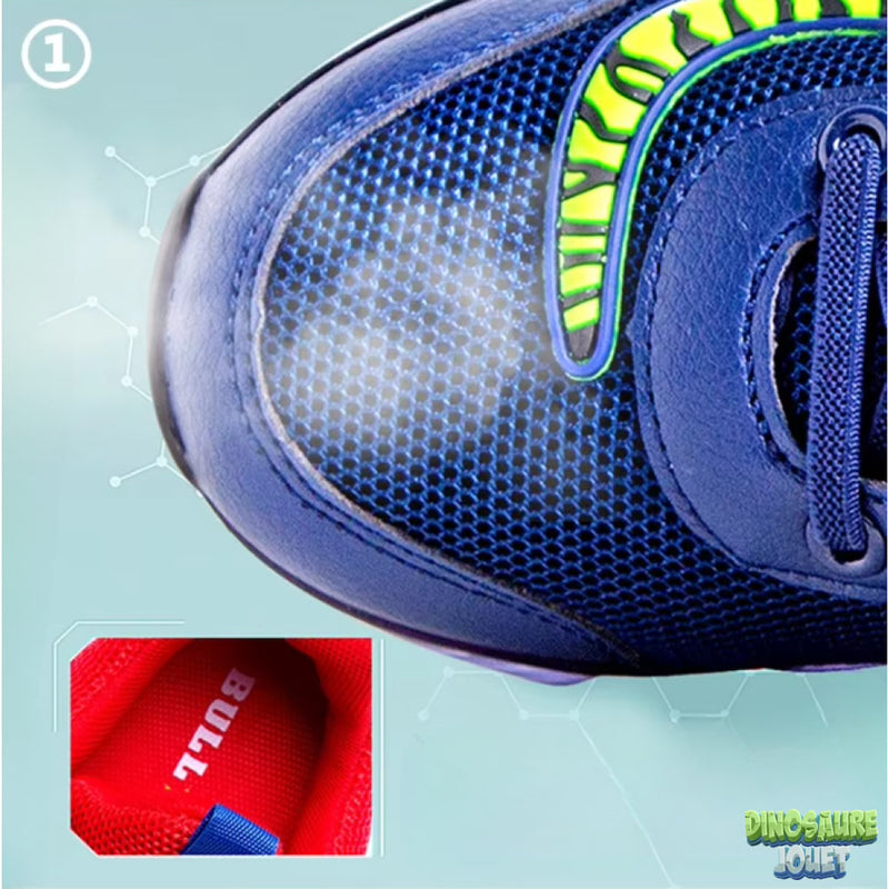 Basket dinosaure lumineuse rouge
