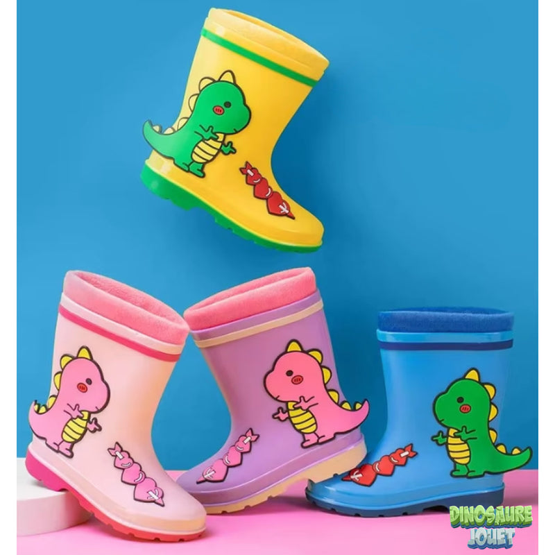 Bottes de pluie rigolotes Dinosaure