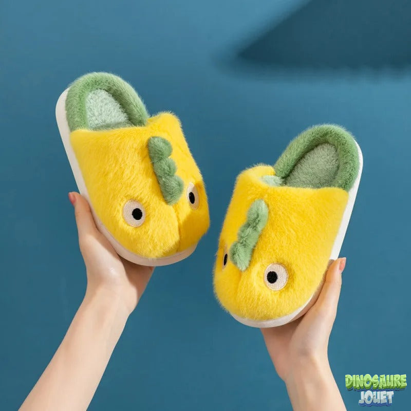 Chausson Dinosaure rose