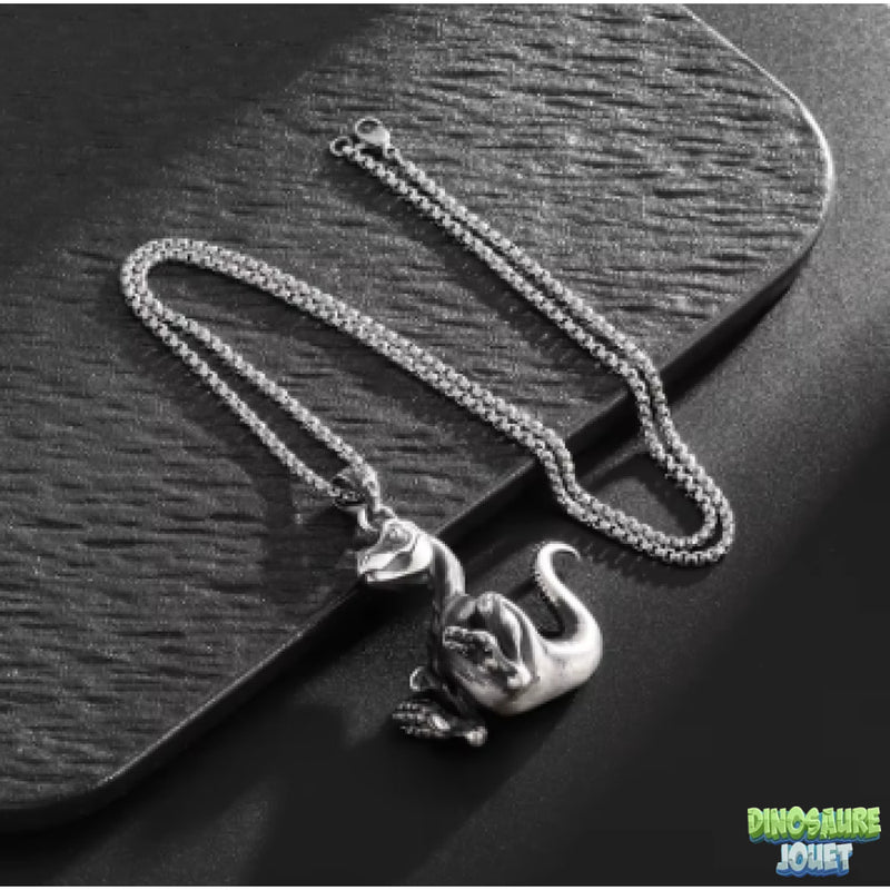 Collier en argent T-rex