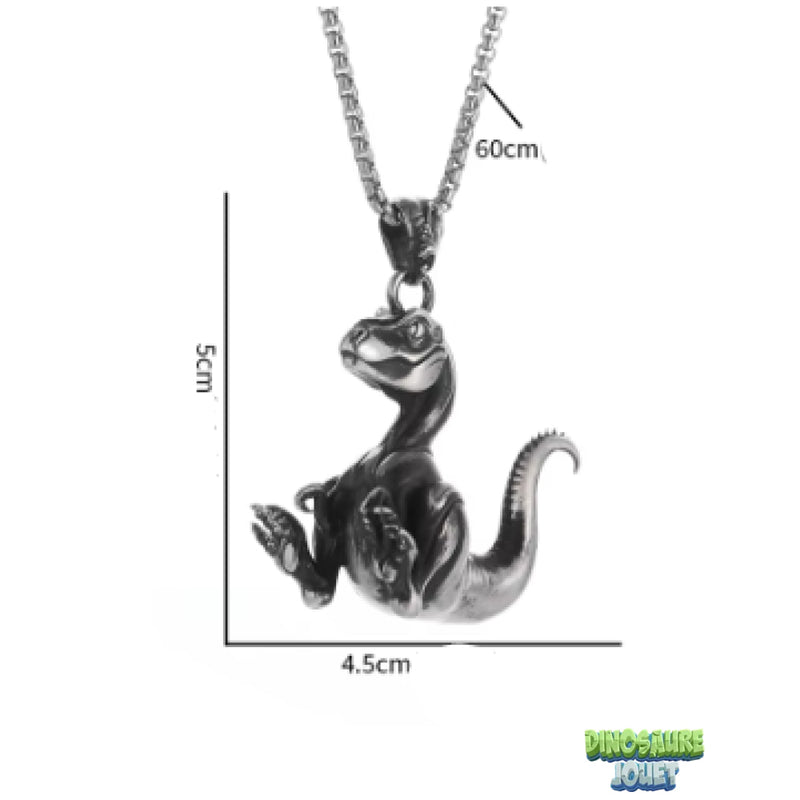 Collier en argent T-rex