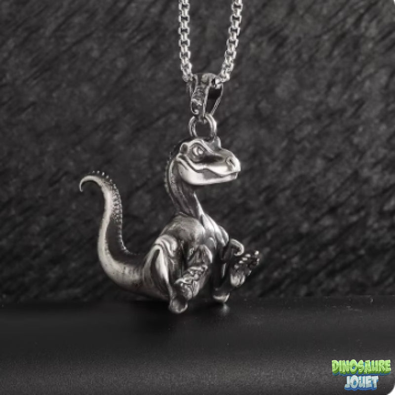 Collier en argent T-rex