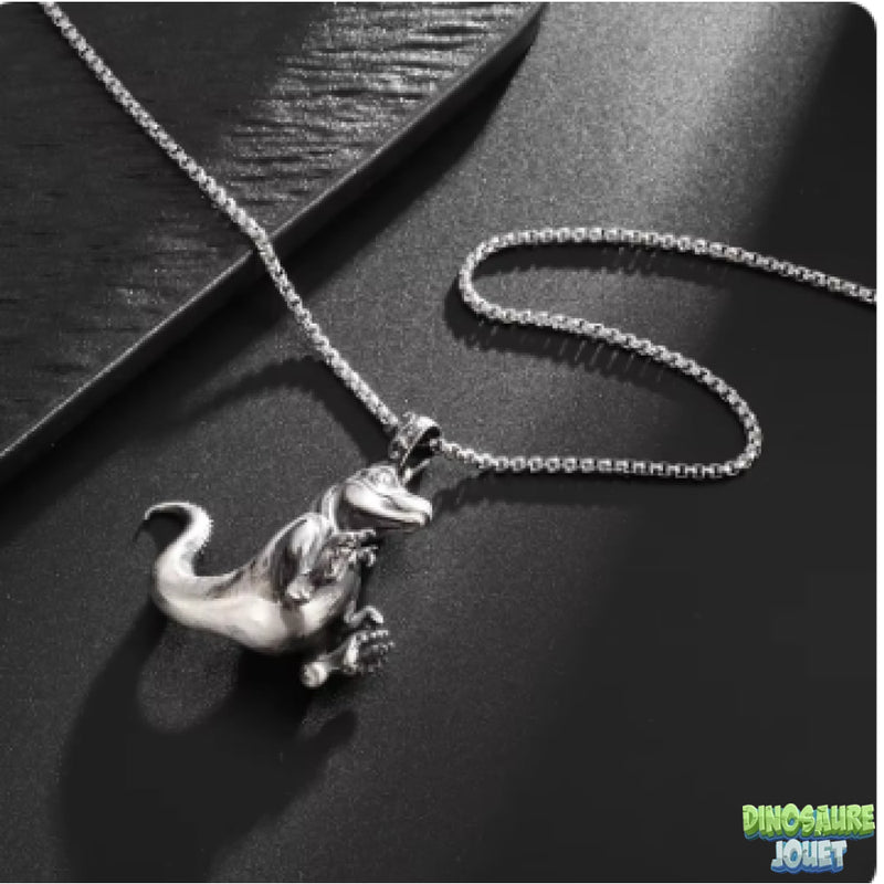Collier en argent T-rex