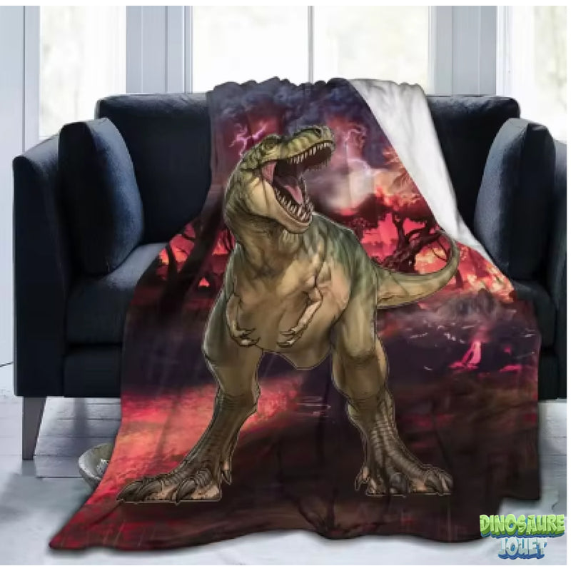 Couverture flanelle Dinosaure