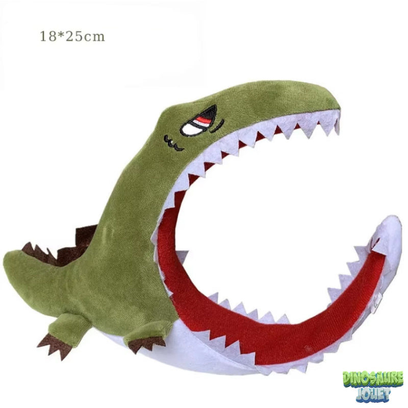 Dinosaure peluche verte
