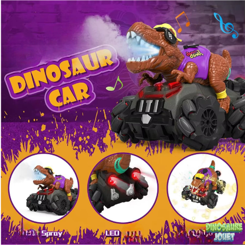 Dinosaure t rex voiture