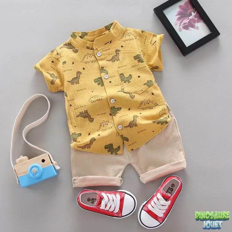 Ensemble short garçon Dinosaure