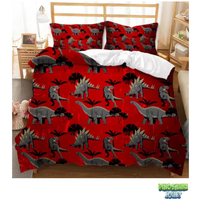 Parure de lit Dinosaure rouge