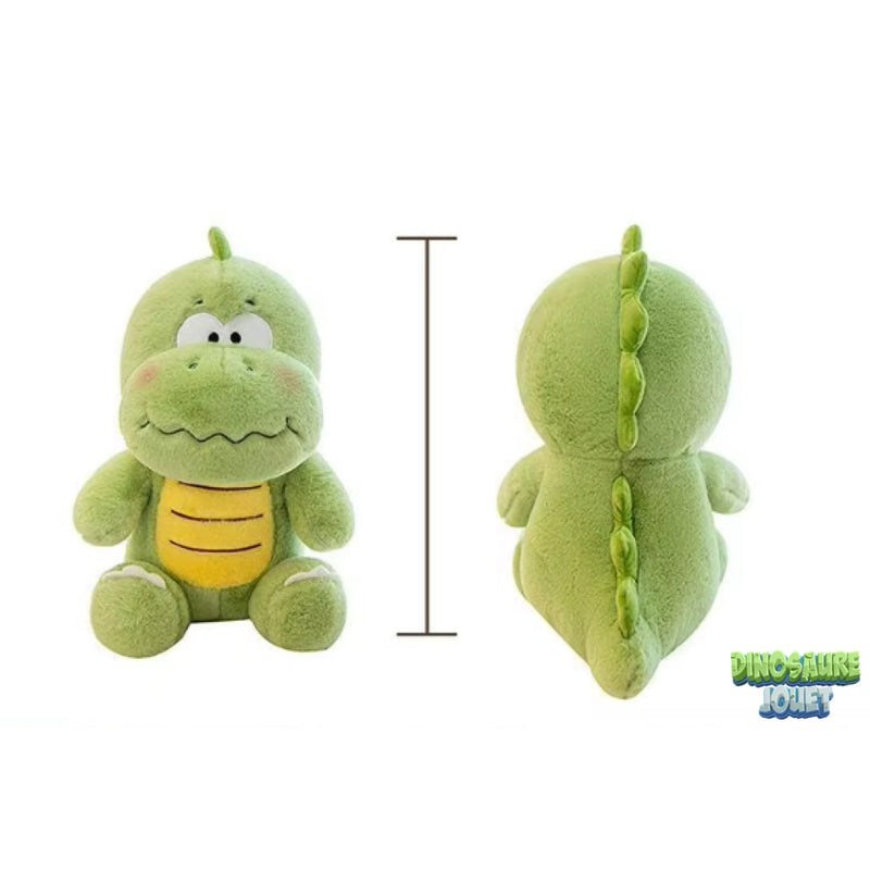 Peluche Dinosaure verte et jaune