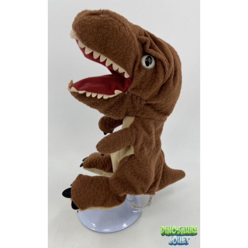 Peluche marionnette Dinosaure: T-rex brun