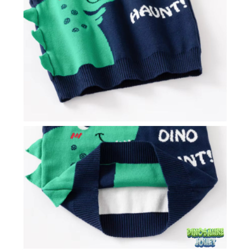Pull sans manches en tricot Dinosaure