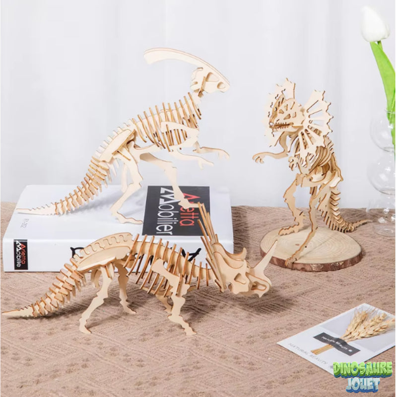 puzzle 3d en bois dinosaure