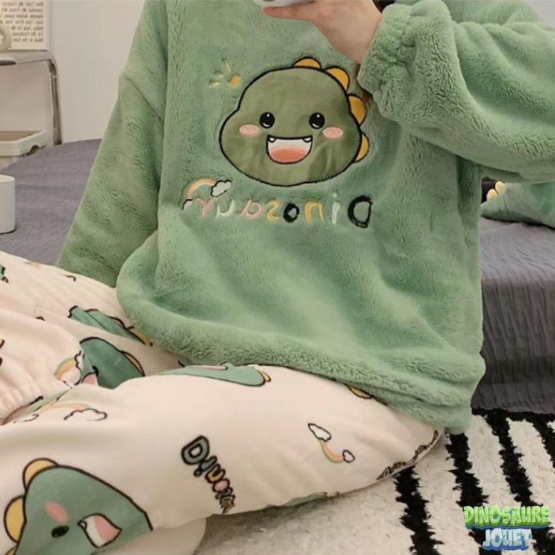 Pyjamas pilou pilou dinosaure femme