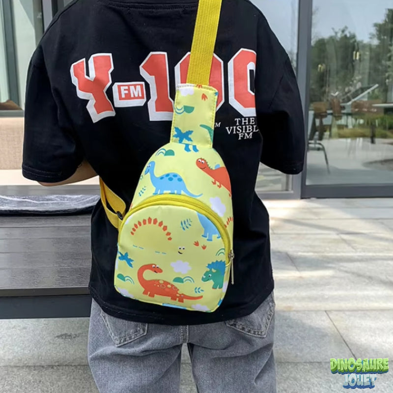 Sac à bandoulière jaune Dinosaure