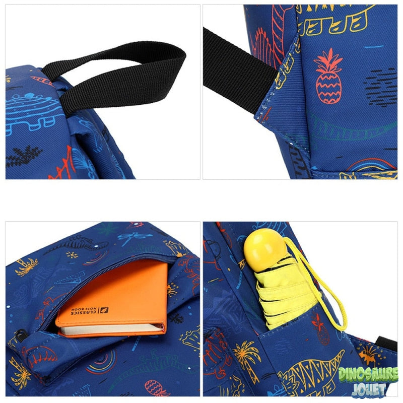 Sac a dos ecole dinosaure