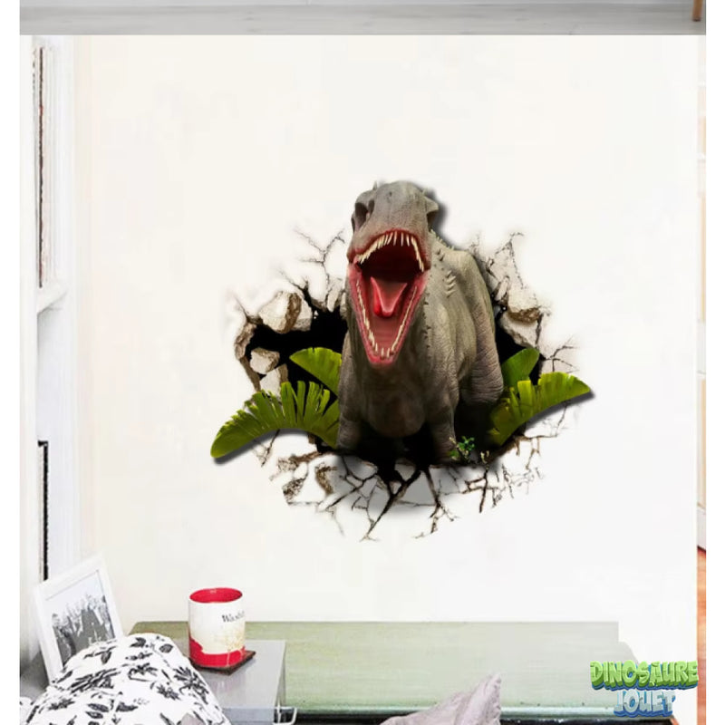 t rex autocollant 3D effrayant