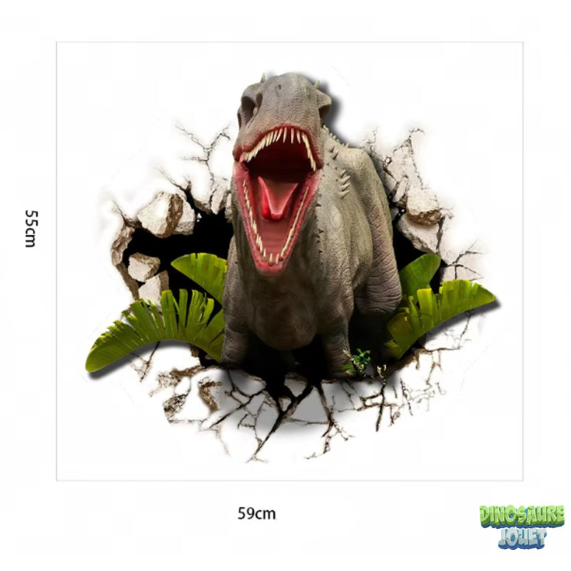 t rex autocollant 3D effrayant