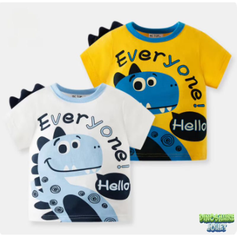 T-shirt Dinosaure jaune