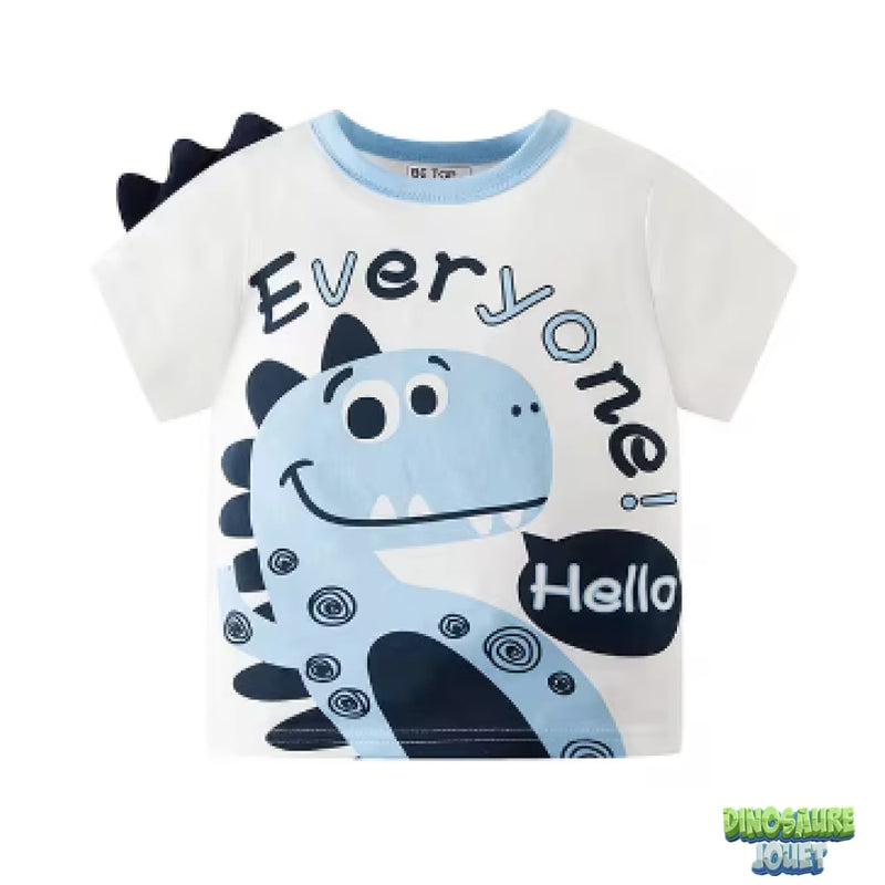 T-shirt Dinosaure jaune