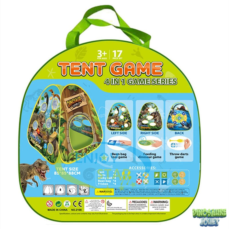 Tente dinosaure avec jeux