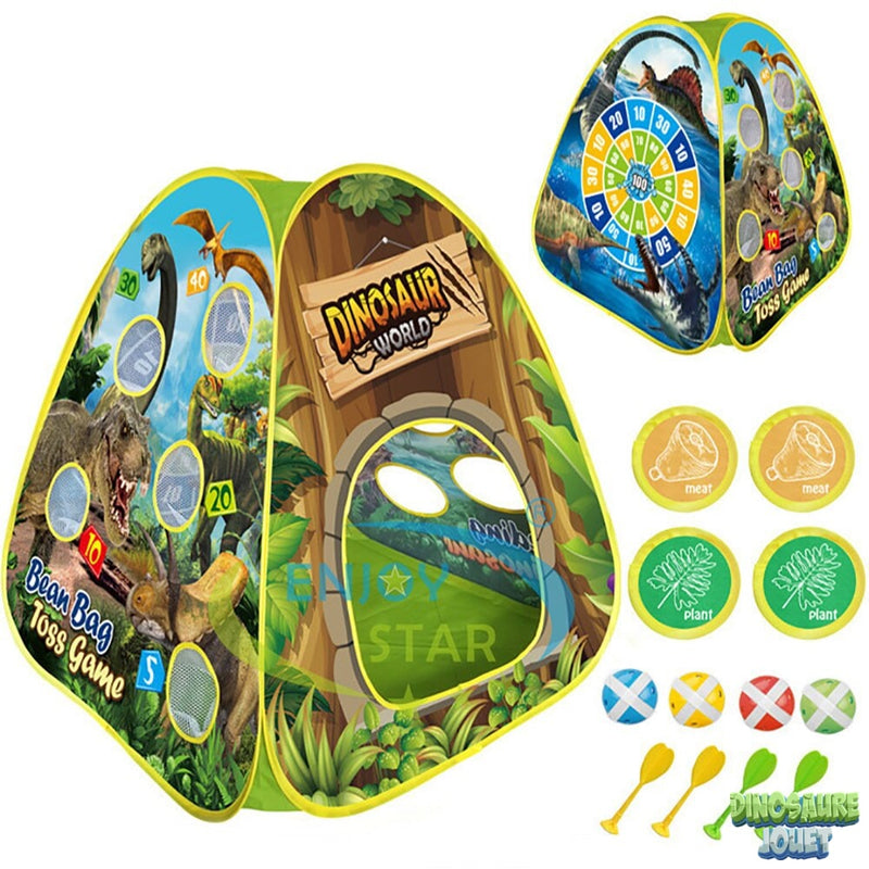 Tente dinosaure avec jeux