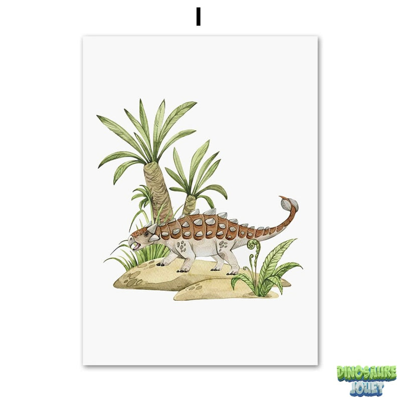 Affiche jungle bebe Dinosaure