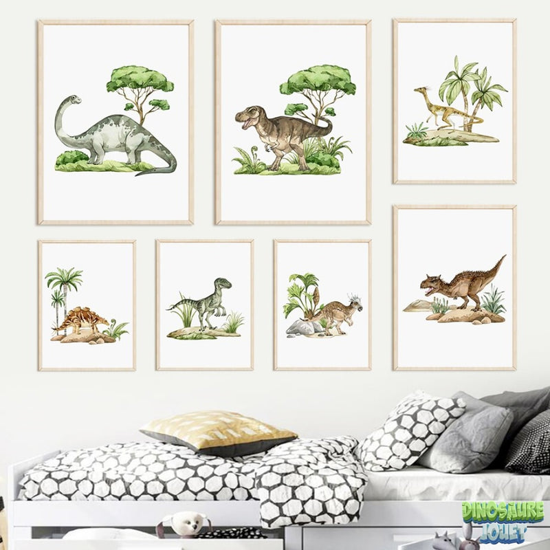 Affiche jungle bebe Dinosaure