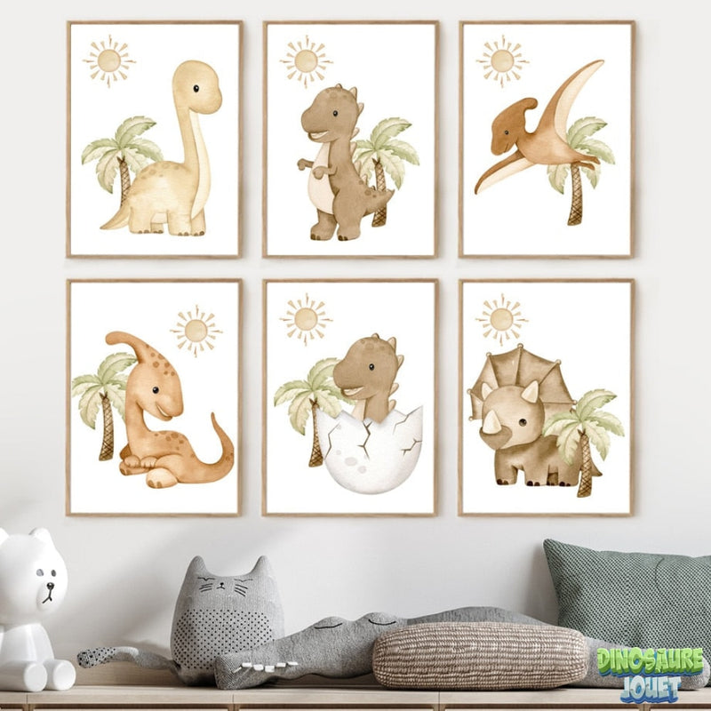 Affiche pour chambre bébé Dinosaure