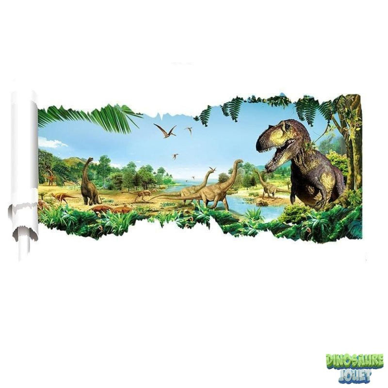 Autocollant mural paysage Dinosaure
