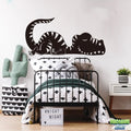 Autocollant mural T-rex noir