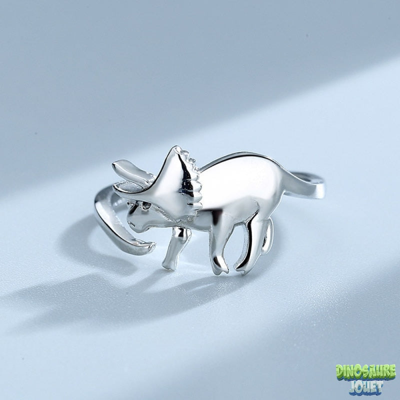 Bague ajustable fantaisie triceratops