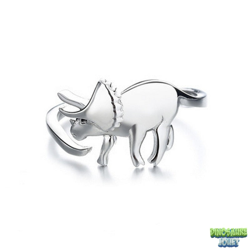 Bague ajustable fantaisie triceratops