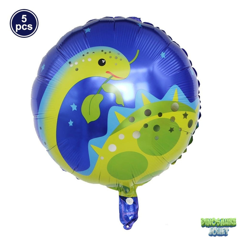 Ballon aluminium dinosaure bleu