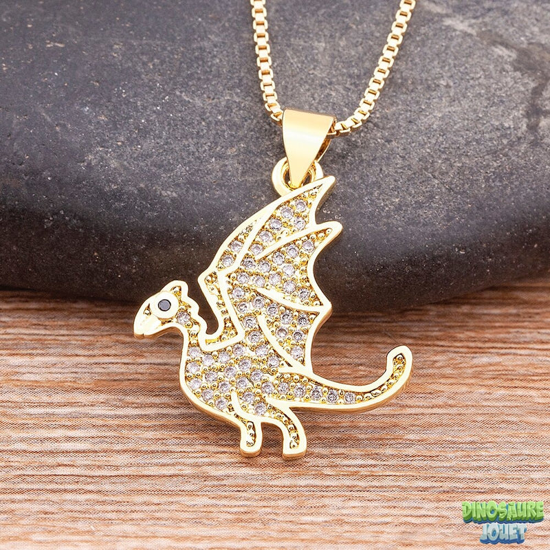 Bijou collier femme Dinosaure