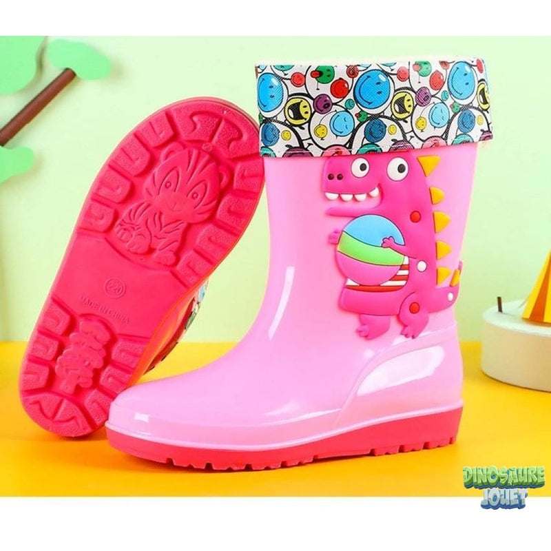 Bottes de pluie avec chaussette amovible Dinosaure