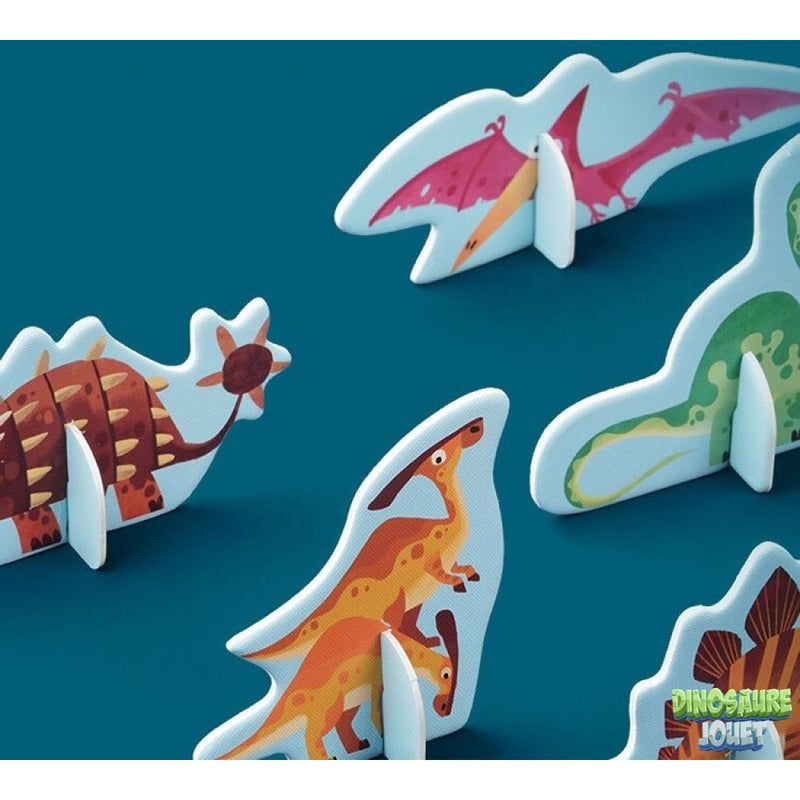 Carte du monde avec Dinosaure