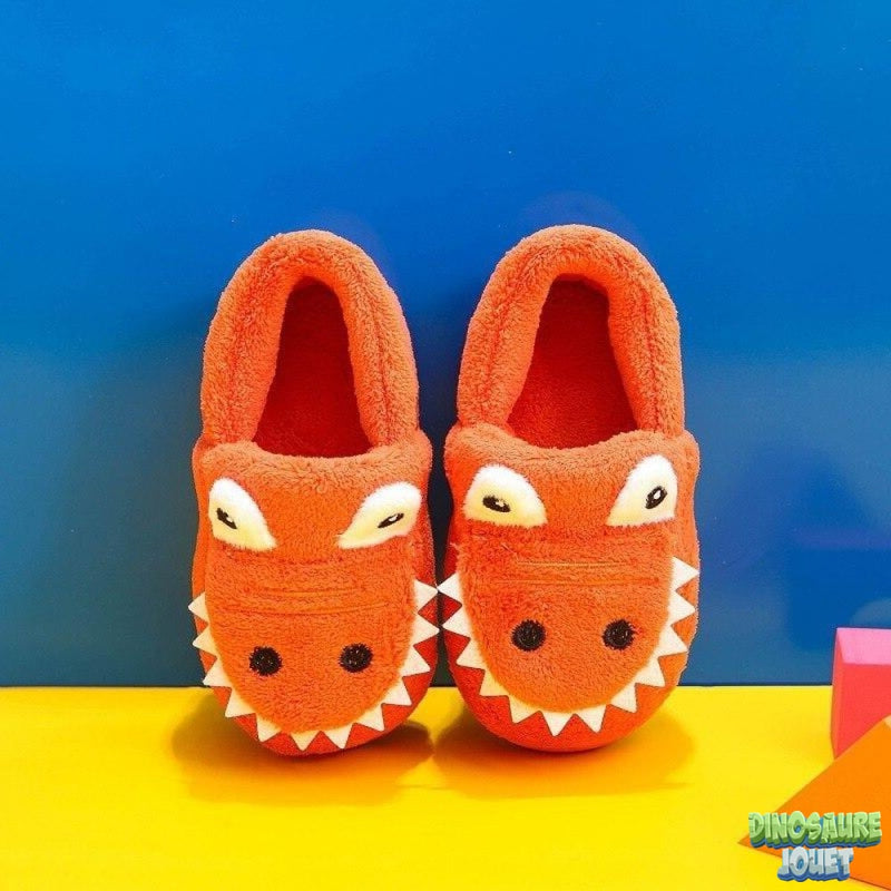 Chausson Dinosaure rose