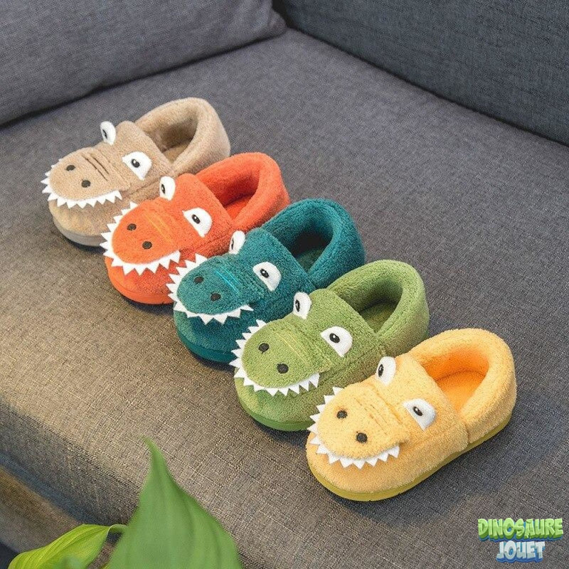 Chausson Dinosaure rose
