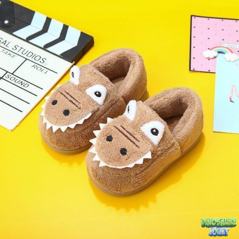 Chausson Dinosaure rose