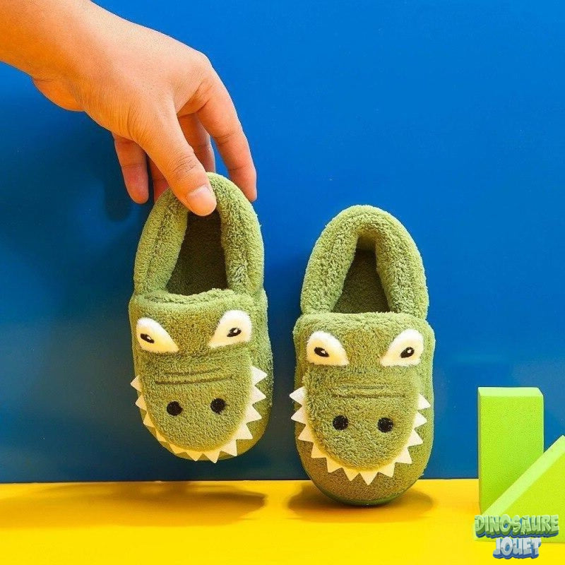 Chausson Dinosaure rose