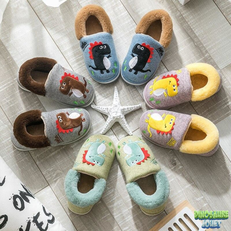 Chausson hiver Dinosaure