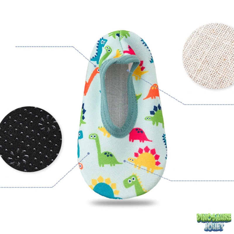 Chausson pied nu Dinosaure