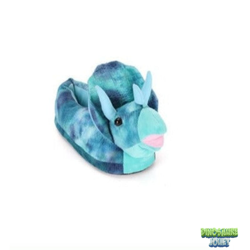 Chausson tricératops bleu