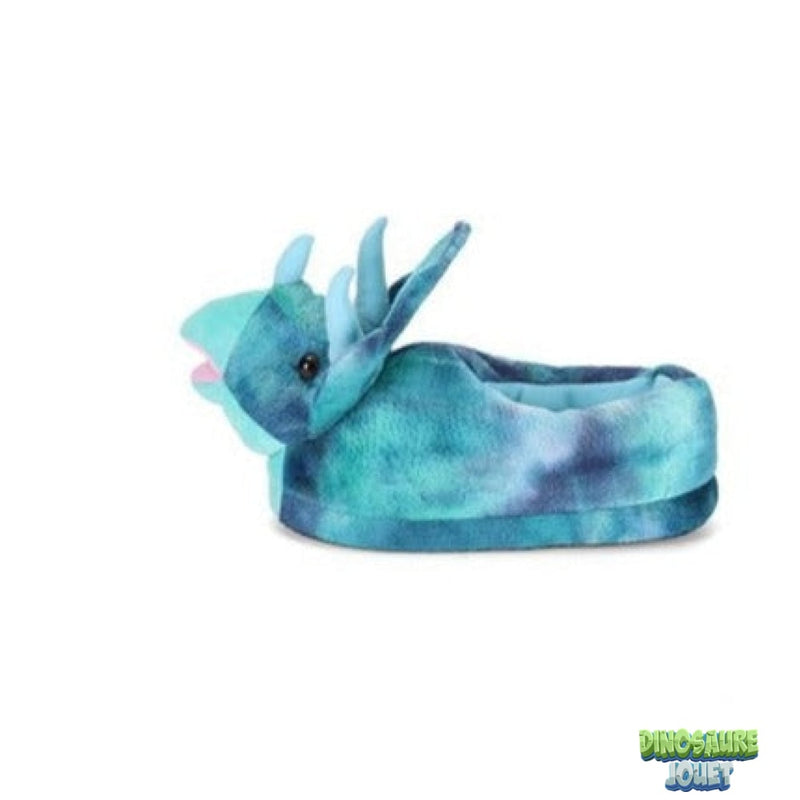 Chausson tricératops bleu